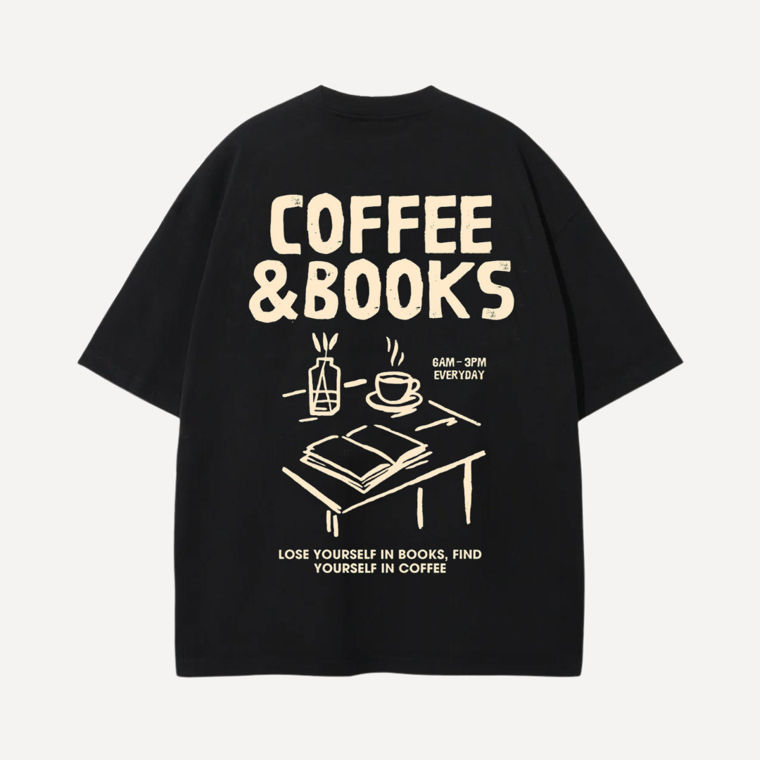 Coffee & Books Oversized T-Shirt (Unisex)