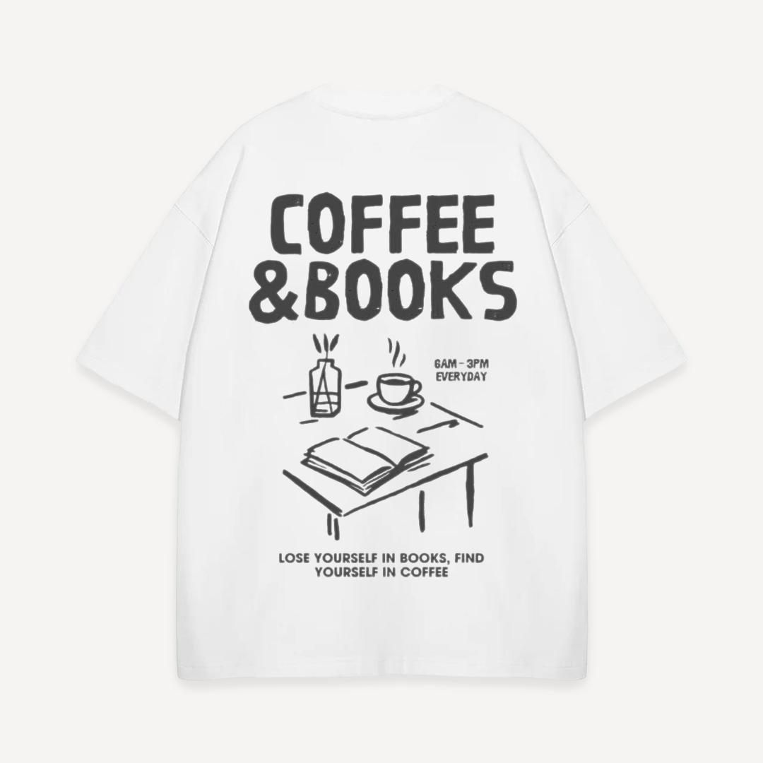 Coffee & Books Oversized T-Shirt (Unisex)