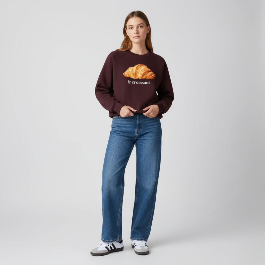 Le Croissant Sweatshirt (Unisex)