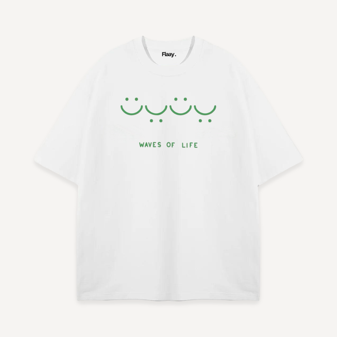 Waves Of Life  Oversized T-Shirt (Unisex)